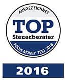 Siegel TOP Steuerberater, FOCUS-MONEY-Test 2016